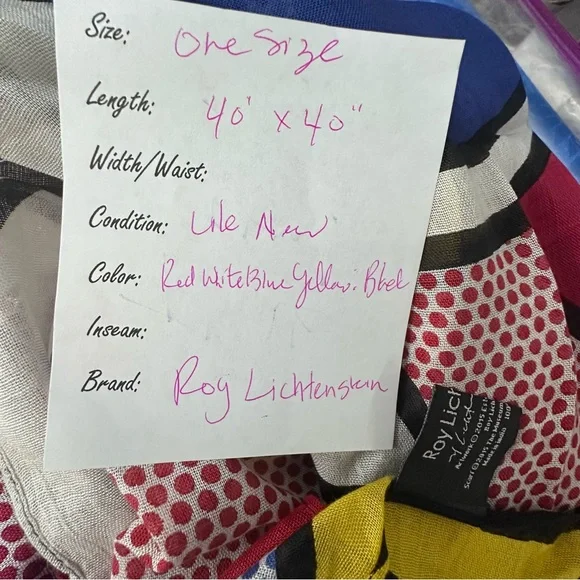 New Roy Lichtenstein Graphic Scarf - Picture 5 of 7